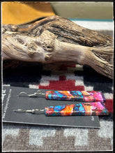 Load image into Gallery viewer, Jameson Pete Pink Dahlia Slab Earrings
