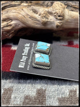 Load image into Gallery viewer, Judith Dixon, Navajo silversmith. Sterling silver and cotton candy composite studs. 
