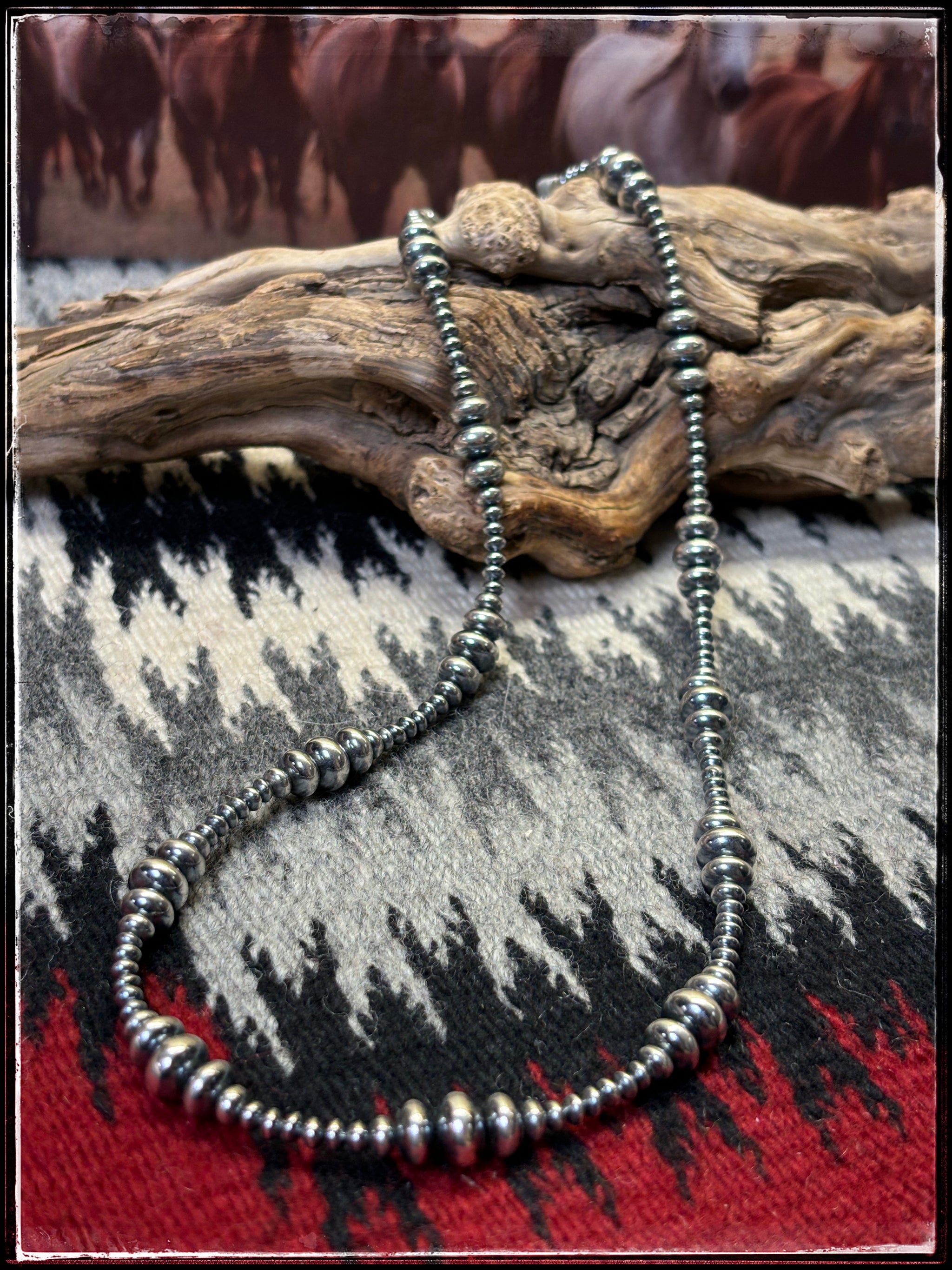 Sterling Silver Bead Necklaces | Wild Pony Trading Co. – Tagged