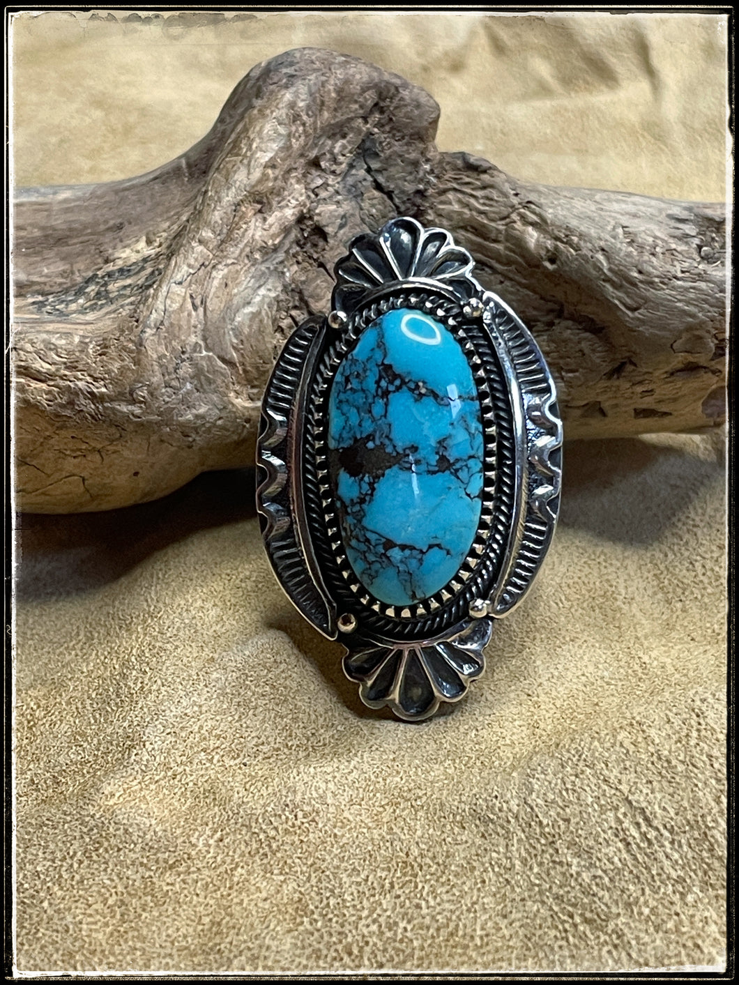 Mark Yazzie Ithaca Peak turquoise ring