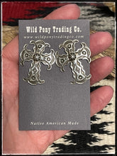 Load image into Gallery viewer, Happy Piasso, sterling silver cross earrings
