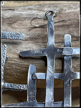 Load image into Gallery viewer, Ronnie Willie Sterling silver multi-cross earrings - hallmark
