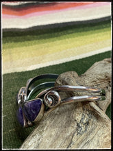 Load image into Gallery viewer, David Lister Charoite Butterfly cuff

