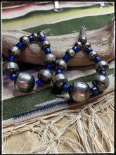 Load image into Gallery viewer, Billy Archuletta Boss Babe Navajo Pearl Earrings - lapis
