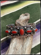 Load image into Gallery viewer, Ray Bennet Ox Blood coral cuff
