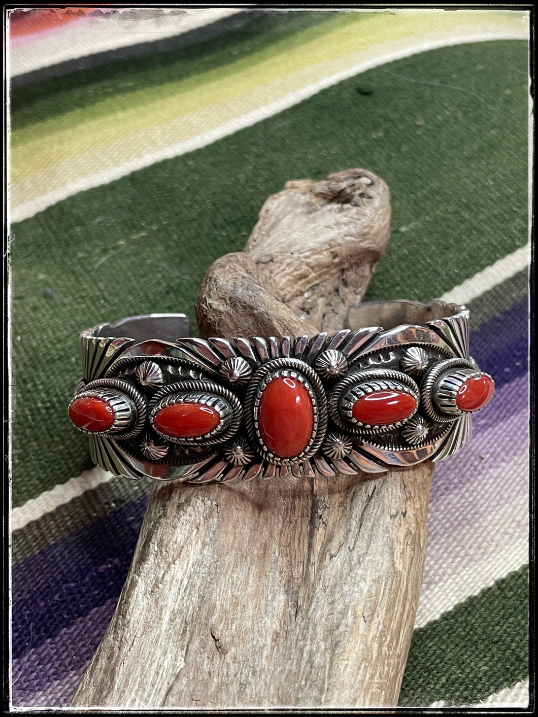 Ray Bennet Ox Blood coral cuff