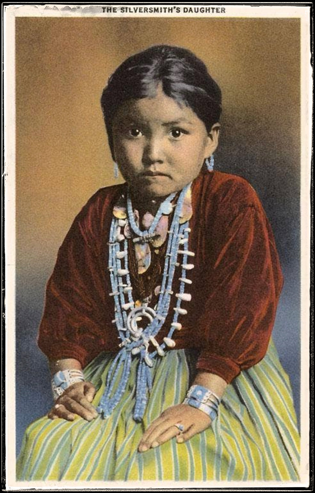 Silversmith's Daughter, Navajo Girl Vintage Art Print