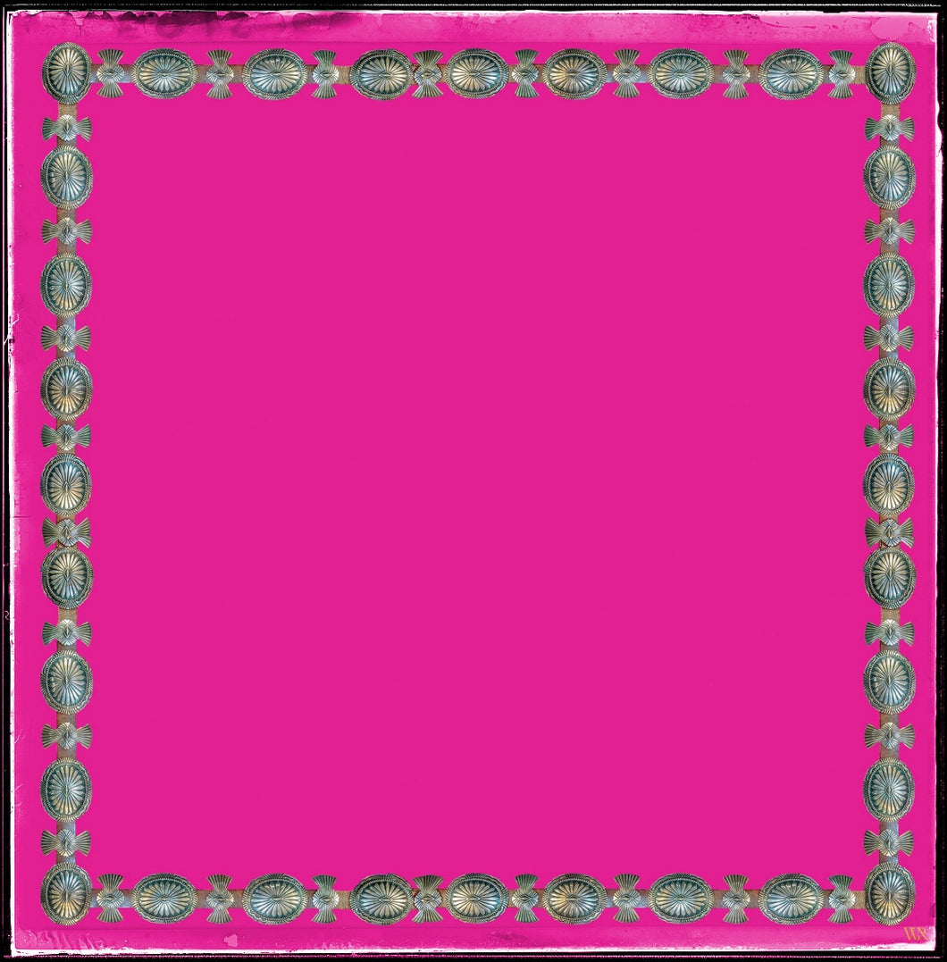 Concho Belt Trim Pink Wild Rag