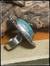 Load image into Gallery viewer, Royston and sterling silver ring from Navajo silversmith Leon Martinez
