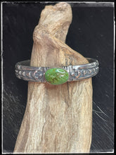 Load image into Gallery viewer, Benson Shorty, Navajo silversmith sterling silver and Sonoran Gold cuff
