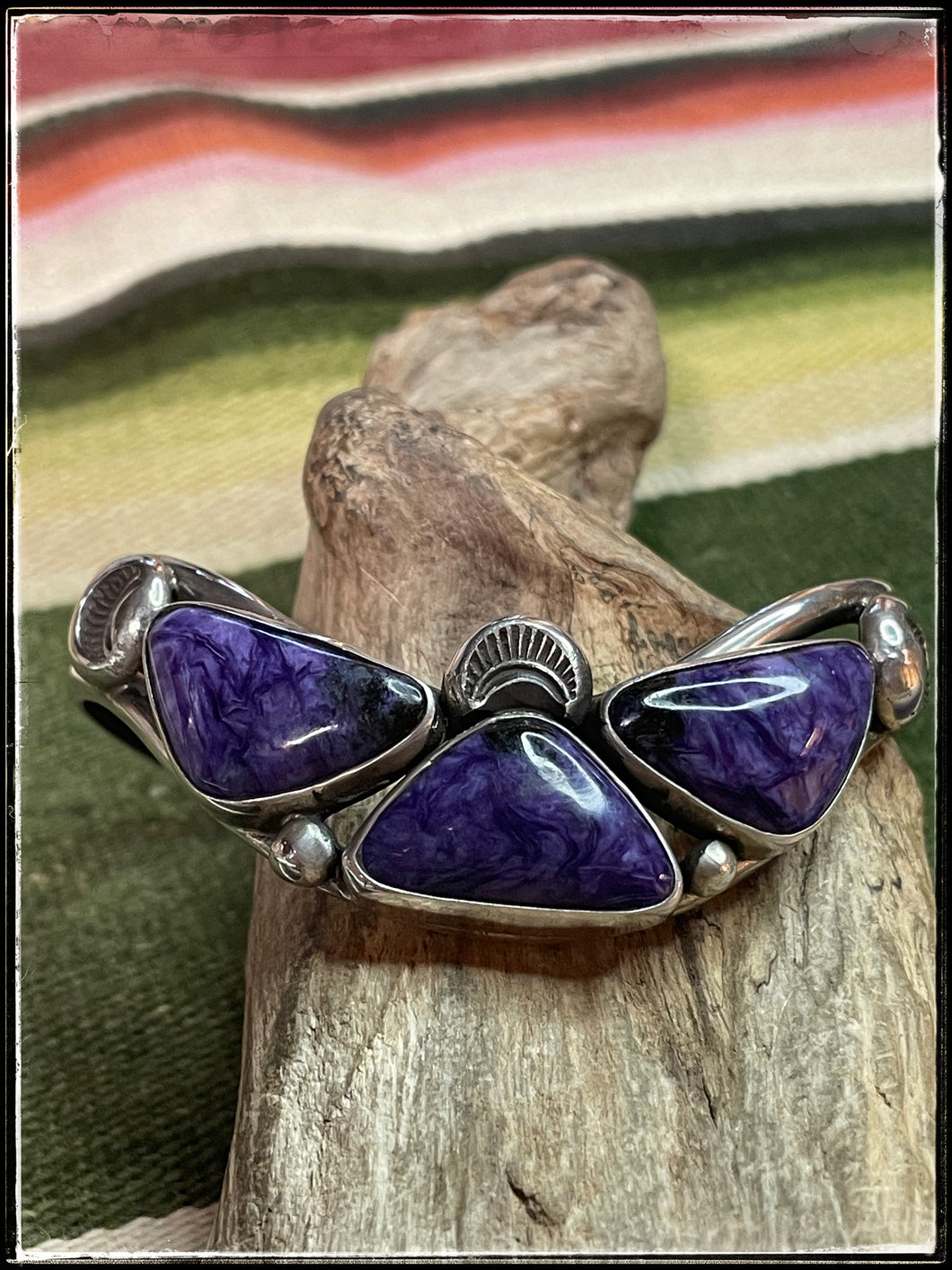David Lister Charoite Butterfly cuff