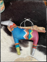 Load image into Gallery viewer, Peter Ray James hand painted fabric Spirit Horse  - silver head

