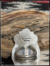 Load image into Gallery viewer, Ray Caladitto, sterling silver and white buffalo ring - hallmark
