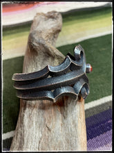 Load image into Gallery viewer, Floyd Parkhurst sterling and coral tufa cast cuff
