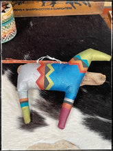 Load image into Gallery viewer, Peter Ray James hand painted fabric Spirit Horse  - greenish gold head
