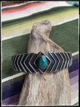 Load image into Gallery viewer, Virgil Reeder turquoise stone tufa cast cuff
