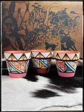 Load image into Gallery viewer, Joseph Chinana hand painted terra-cotta mini planters - group shot with all three choices
