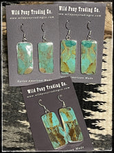 Load image into Gallery viewer, Veronica Toralita turquoise slab earrings - wide version
