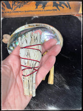 Load image into Gallery viewer, White sage, sweetgrass, and miniature abalone shell smudging kit - white sage
