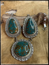 Load image into Gallery viewer, Ernest &quot;Bo&quot; Reeder Sterling Silver &amp; Pilot Mountain Turquoise Necklace
