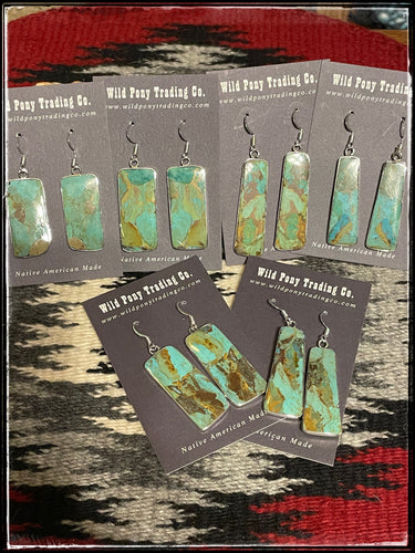 Veronica Toralita turquoise slab earrings