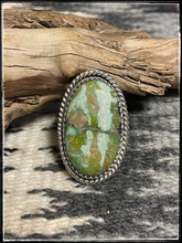 Load image into Gallery viewer, Sterling silver and Turquoise ring with an adjustable band
