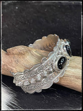 Load image into Gallery viewer, Ernest &quot;Bo&quot; Reeder sterling silver and triple stone onyx cuff
