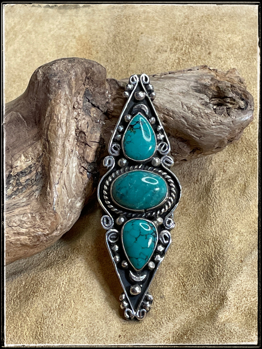 Sterling silver and turquoise ring from Elouise Richards