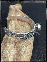Load image into Gallery viewer, Benson Shorty, Navajo silversmith sterling silver and Sonoran Gold cuff
