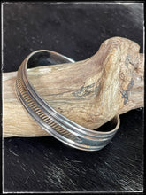 Load image into Gallery viewer, Sunshine Reeves sterling silver and 14K thin line stack cuff
