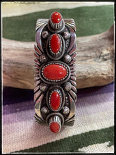 Load image into Gallery viewer, Ray Bennet Ox Blood coral cuff
