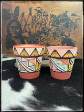 Load image into Gallery viewer, Joseph Chinana, Jemez Puebloe artist hand painted terra cotta pots
