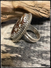 Load image into Gallery viewer, Sterling silver and Wild Horse ring with an adjustable band
