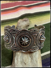 Load image into Gallery viewer, Delayne Reeves sterling silver bump out stamped cuff
