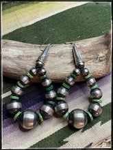 Load image into Gallery viewer, Billy Archuletta Boss Babe Navajo Pearl Earrings - green turquoise
