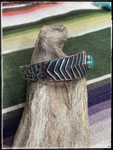 Load image into Gallery viewer, Virgil Reeder turquoise stone tufa cast cuff
