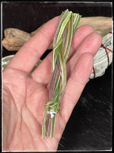 Load image into Gallery viewer, White sage, sweetgrass, and miniature abalone shell smudging kit - sweetgrass
