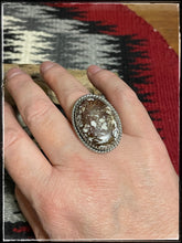 Load image into Gallery viewer, Sterling silver and Wild Horse ring with an adjustable band
