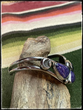 Load image into Gallery viewer, David Lister Charoite Butterfly cuff
