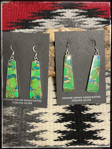 Veronica Tortalita turquoise slab earringsVeronica Toralita turquoise slab earrings