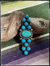 Load image into Gallery viewer, Regana Begay elongated turquoise ring

