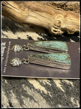 Load image into Gallery viewer, Lorretta Delgarito sterling silver and turquoise earrings
