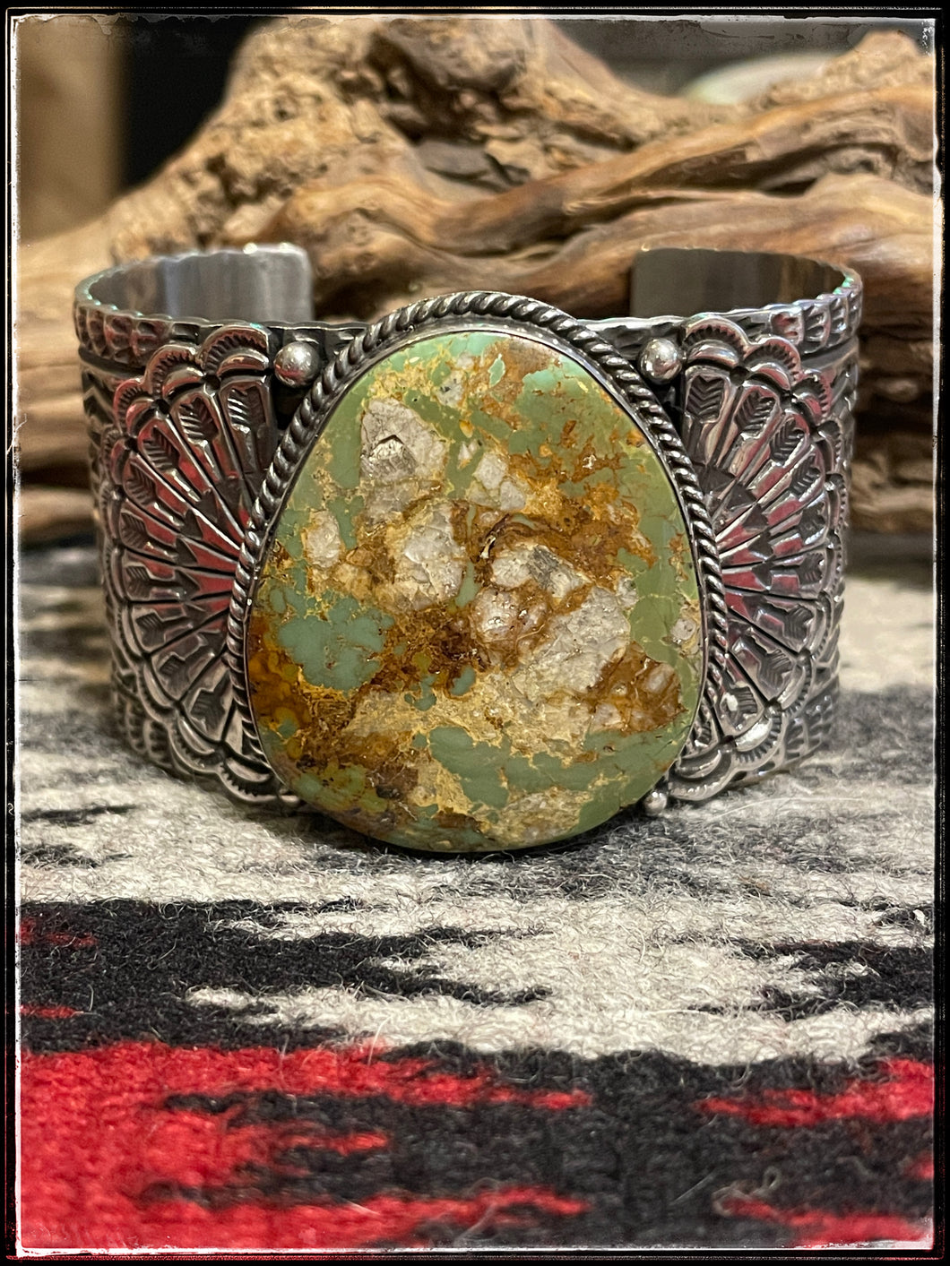 Sunshine Reeves, sterling silver and turquoise cuff