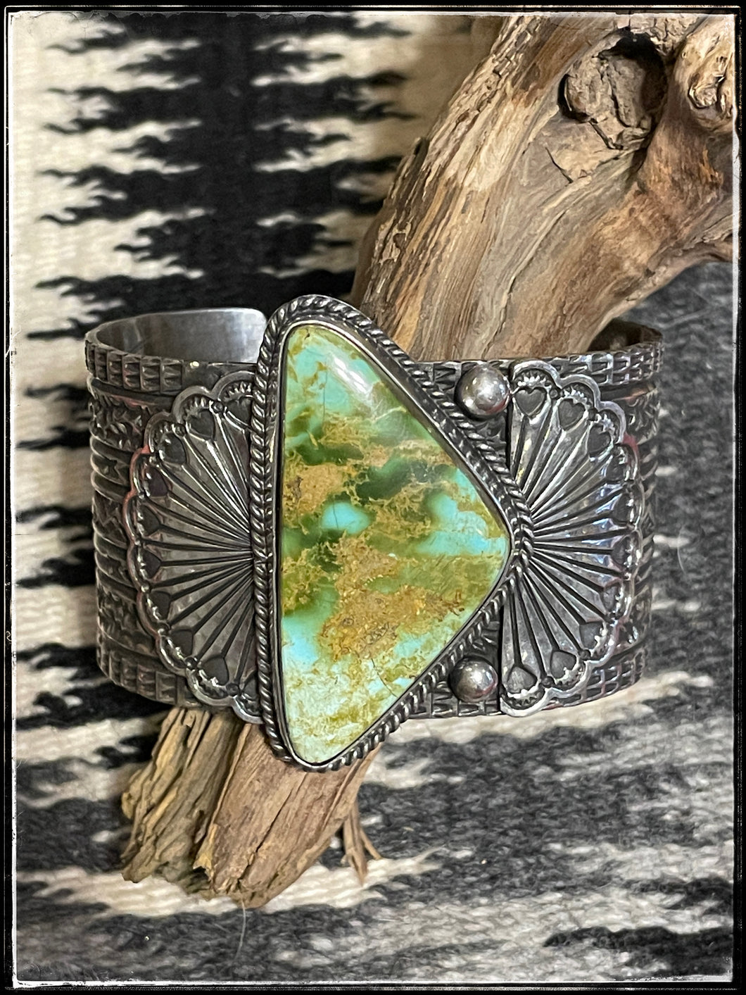 Sunshine Reeves, sterling silver and turquoise cuff