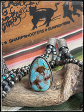 Load image into Gallery viewer, Sunshine Reeves sterling silver and Royston turquoise 4 pc set - ring
