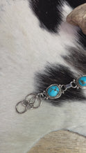 Load and play video in Gallery viewer, Ernest &quot;Bo&quot; Reeder, Arizona Blue turquoise link bracelet
