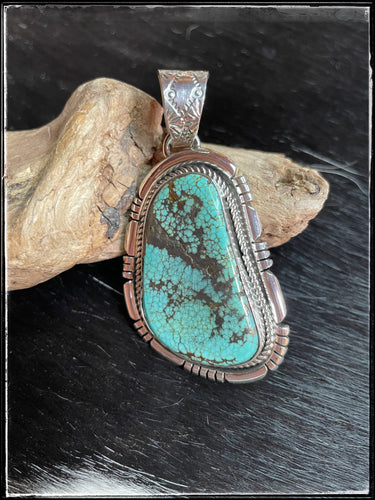 Kahy Secatero Navajo silversmith - #8 turquoise pendant